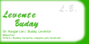 levente buday business card